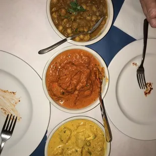 a variety of dishes