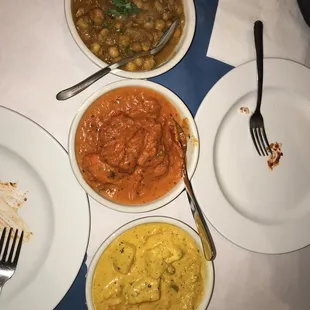 a variety of dishes