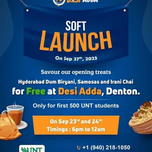 an advertisement for a soft launch