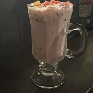 dessert, drink
