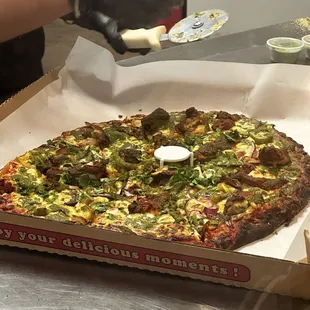 Green Chutney Pizza