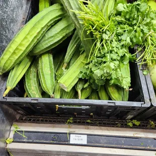 a truck full of vegetables