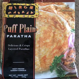 a bag of puff plain paratha