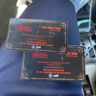 Desi Bethak business cards I keep on me to remind me to go back!!