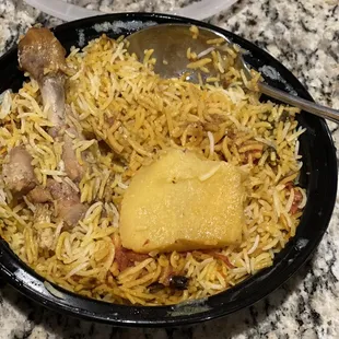 Only one piece of leg and a single potato for $7.99 service