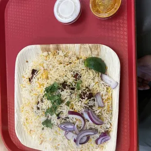 Fried chicken Biryani