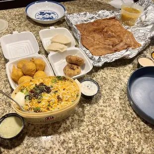 Mysore Masala Dosa, Idli-Vada, Egg Bonda (6 pc), Desi Bites Special Biryani (Chicken)