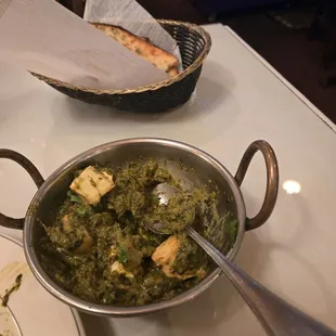 Saag paneer.