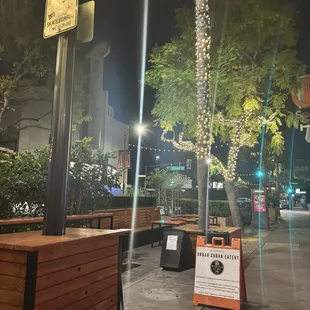 Outside seating