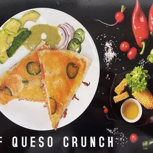 a plate of quesadillas