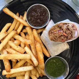 Vegan Beyond Kathi Roll with Masala Fries
