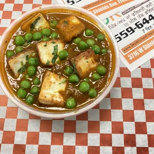 Mattar Paneer.
