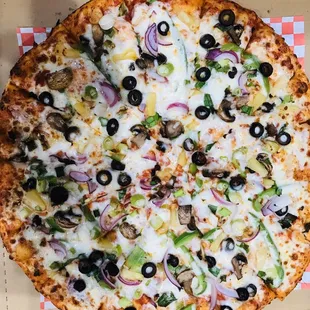 The veggie garden pizza