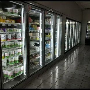 a refrigerated refrigerator in a store