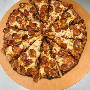 a pepperoni pizza