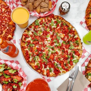 pizza, food
