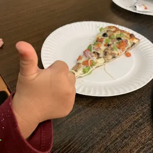 Veggie Curry Pizza with Thai chili,,, really yummy My little one also likes. They are providing first time customer 20% discounts.