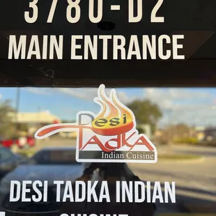 a sign in the window