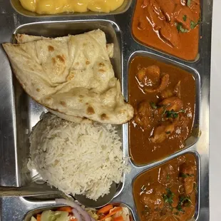 Chicken thali lunch special
