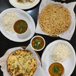 Garlic Naan, Amritsari Kulcha, Paneer Paratha, Paneer Tikka Masala, Daal Makhni, aloo tikki