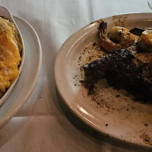Crawfish baked potato and cowboy steak