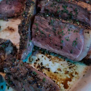 a plate of steak