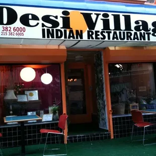 the front of the restaurant