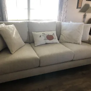 Custom cream colored couches
