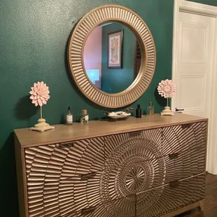 Dresser and mirror
