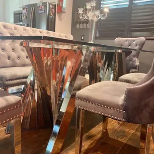 Dining table and chairs