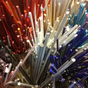 Glass rods waiting for the torch.