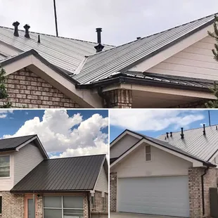 Full Metal Roof with new ventilation caps and gutters.