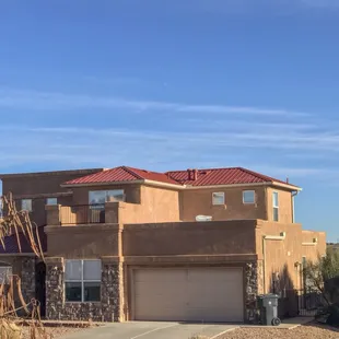 New 26 gauge rustic red metal roof and new 60 mill TPO on flat roof. We do roofs right.
www.DesignCoConstruction.com