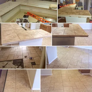 New counter tops and tile for a kitchen in Albuquerque by DesignCo Construction