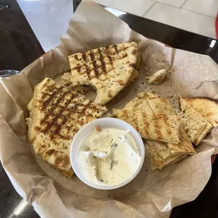 Ranch Melt- No Tomatoes add bacon.  Tzatziki and Pita Side
