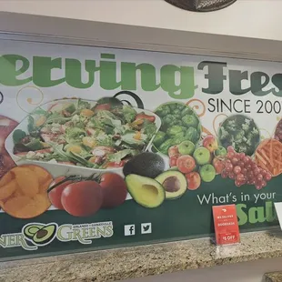 a serving fresh sign