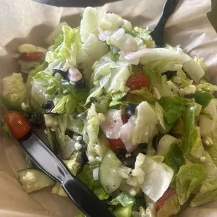 Half size Greek salad