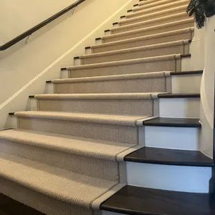 Custom stair runner we recently designed and installed.