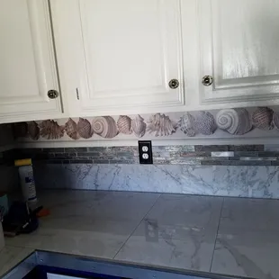Great customer service, thank you Don! for  you help went with this marble tile back splash and  porcelain marble color tile for countertop.