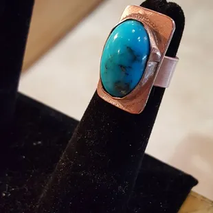 Arizona Turquoise copper ring