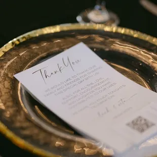 Charger + thank you note.