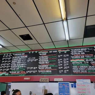 Updated menu as of August 2022