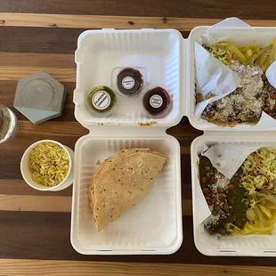 Everything I ordered! Two main dishes plus a Side of Rice and papadams