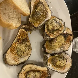 Grilled oysters