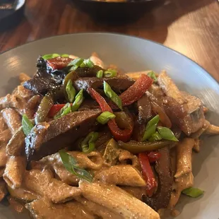 Rasta Pasta with Jerk Mushrooms Plate