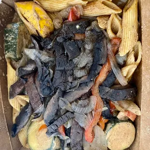 Rasta Pasta with Jerk Mushrooms (Vegan)