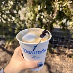 Hot shoyu butterscotch latte