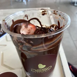 chocolate strawberries in a cup (view 1 of 2)