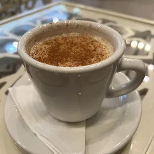 Sahlep topped with cinnamon