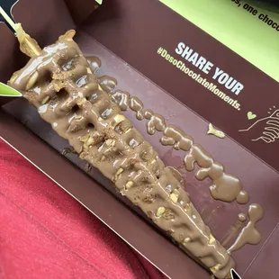 Waffle stick with milk chocolate